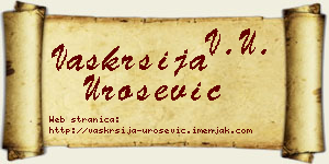 Vaskrsija Urošević vizit kartica
